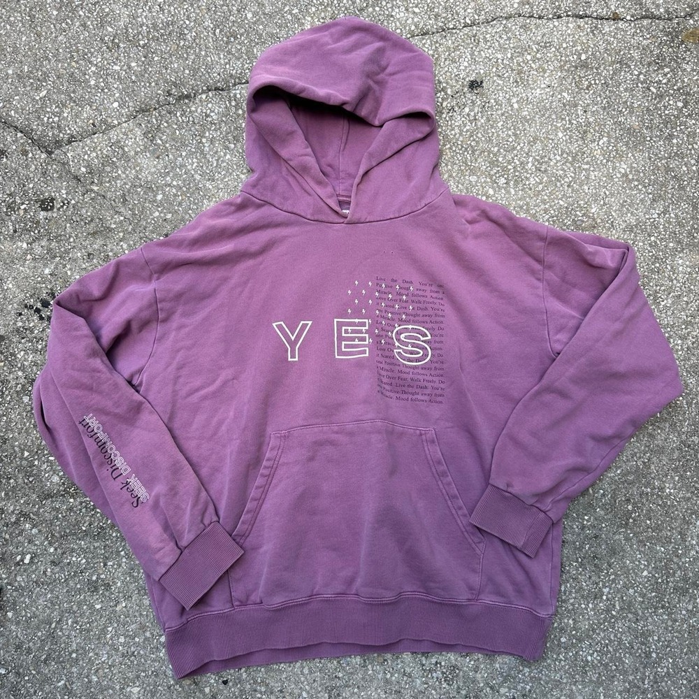 Seek Discomfort Yes Theory Graphic hoodie Size Large